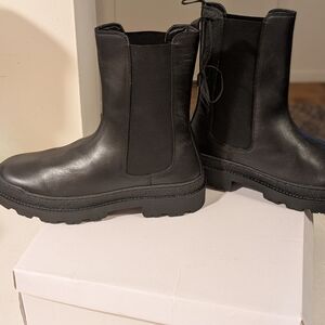 Black Leather Chelsea Boots by Express